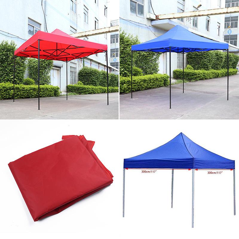 3m * 3m impermeable sombra de sol Pop jardín carpa Gazebo dosel marquesina exterior mercado sombra playa azul/rojo Tienda