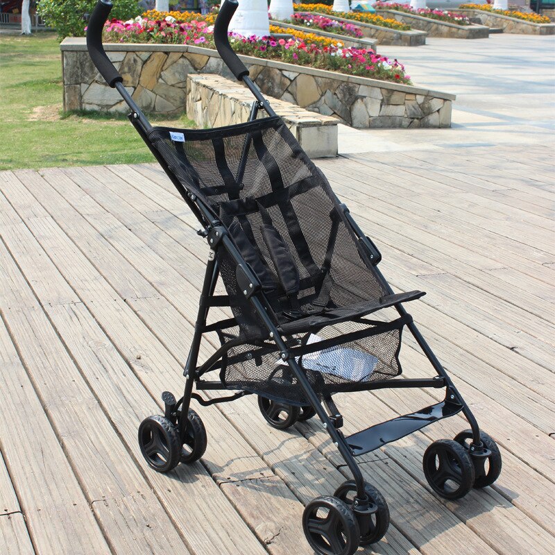 Trolley Lightweight Baby Foldable Outdoor Portable Stroller With Awning Lightweight Four-wheel Cart Cushion