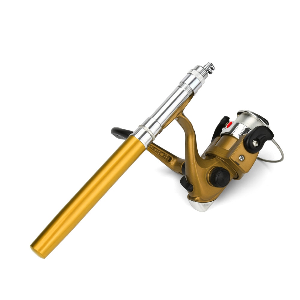 Mini Fishing Rod Portable Pocket Fish Pen Shape Aluminum Alloy Fishing Rods Pole Reel Rod Combo #t1g