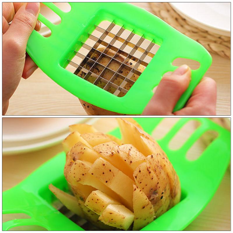 Fransk yngel cutter vegetabilsk kartoffel skiver cutter chopper chip maker værktøj kartoffel skæring gadgets maskine skærer køkken tilbehør