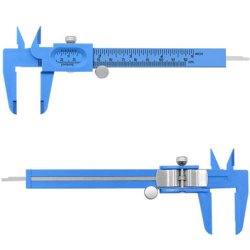 Plastic Vernier Caliper Mechanical Vernier Plastic Caliper Double Scale Plastic Vernier Caliper Measuring Student Mini Tool Rule
