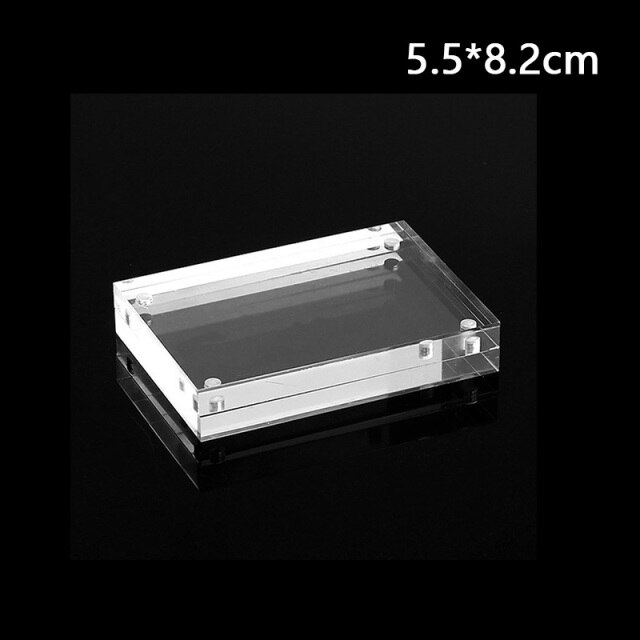 Diy akryl číry magnetický fotorámik obdĺžnik rámik na obrázok vizitka držať bytový dekor narodeninový dekor