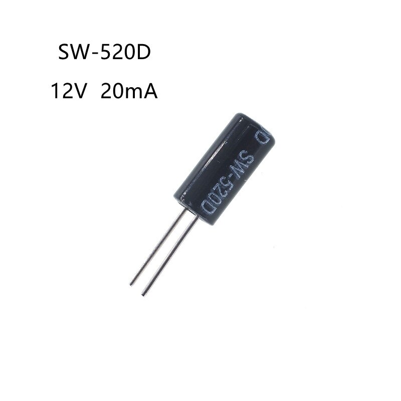10PCS SW-200D -420 -520D SW-18010P-18015P-18020P-58010P 12V Highly Vibration switch Ball Tilt bead Angle Spring Sensor Switches: SW-520D silver Pin