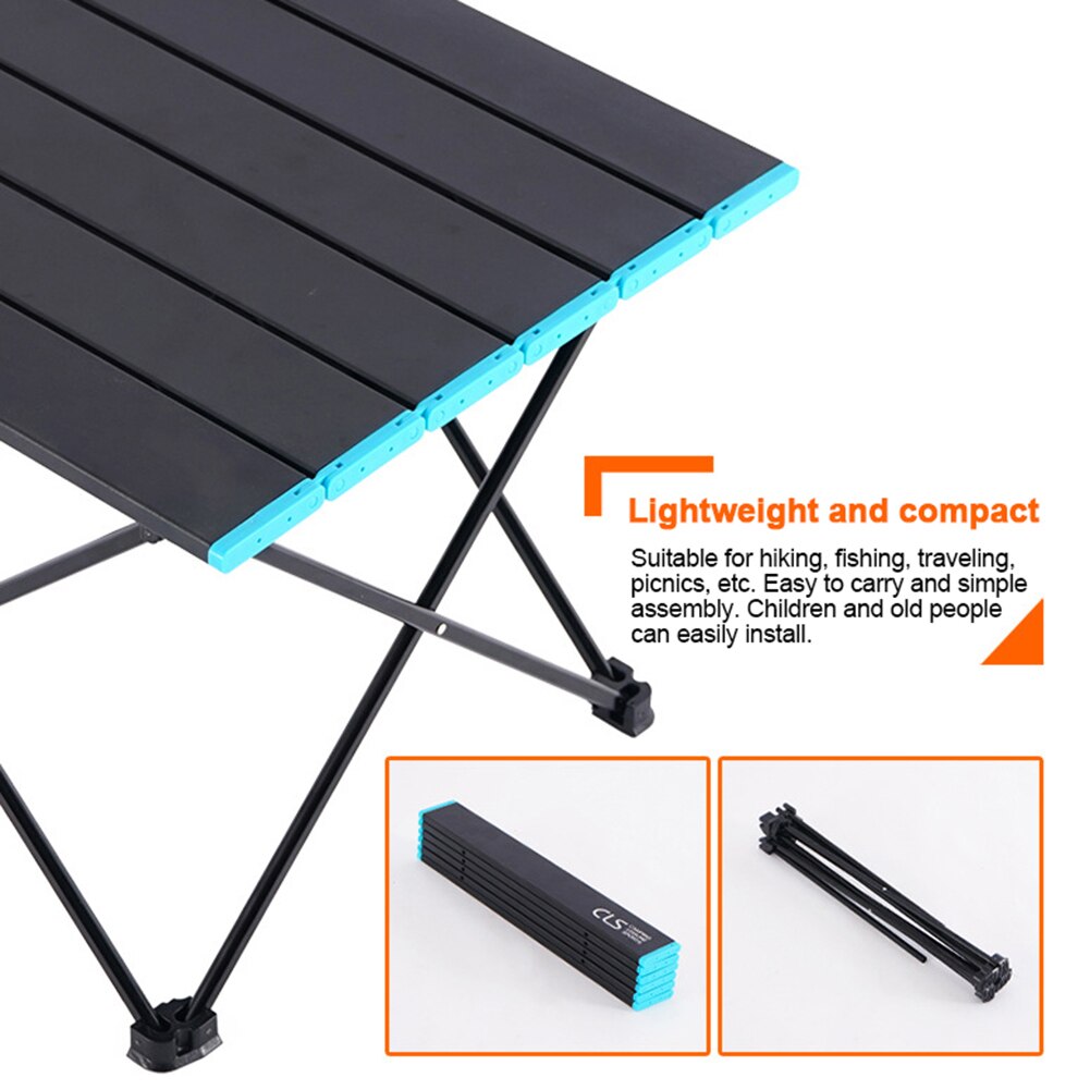 1pcs Portable Foldable Table Ultralight Aluminum Alloy Computer Bed Tables Folding Desk for Picnic BBQ Outdoor Camping Furniture