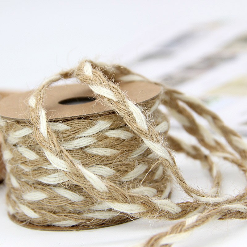 JOJO BOWS 5mm 5m Hemp Rope Ribbon Jute Burlap Webbing For Needlework DIY Craft Supplies Earring Chain Material Pendant Accessory: Default Title