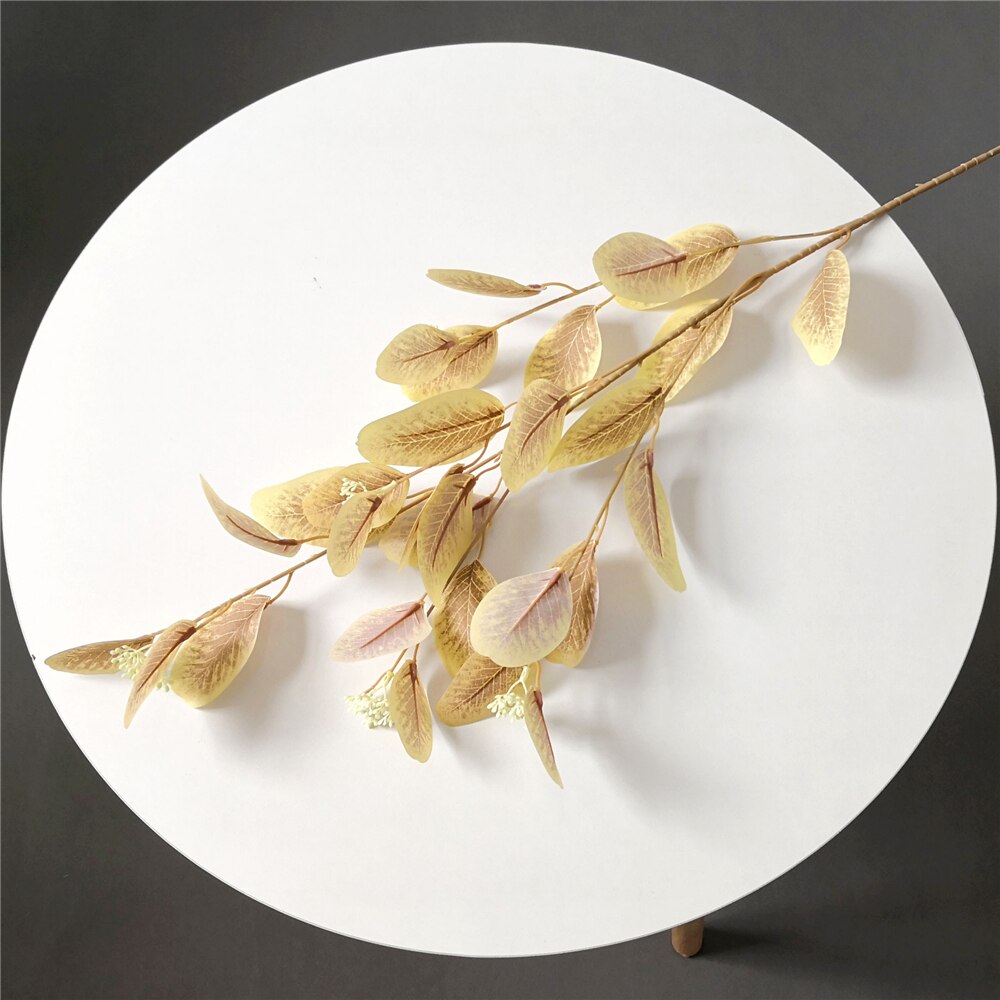 1pc Artificial Flower Simulation Handmade DIY Bouquet Dutch Leaf Bride Dandelion Bridal Bouquet For Home Wedding Vase Decoration: 2pcs light coffee