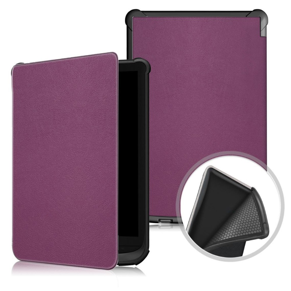 Auto Sleep/Wake E-Reader Case Protective Shell for Pocketbook 616/627/632/606/628/633/PocketBook Touch Lux 4/5/Basic Lux 2: black