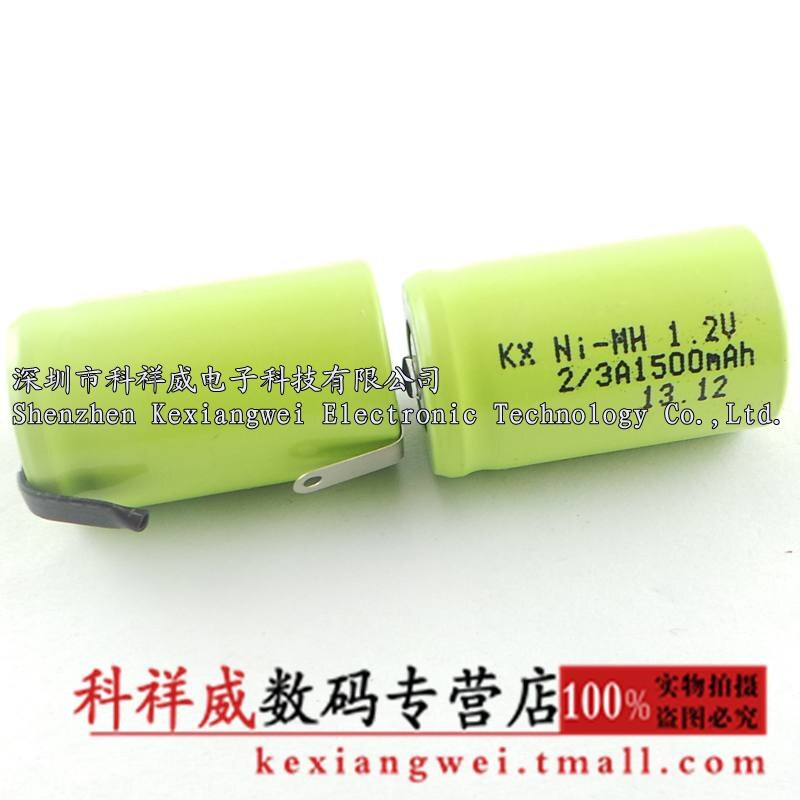 Bruin 1.2 V 2/3A MH 1500 MAH Ni MH oplaadbare batterij met pad Oplaadbare Ion Cell