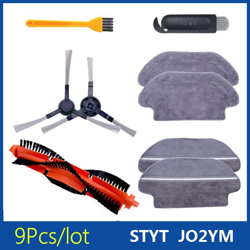 Sidebørste hepa filter rull børste mopp pute klut for xiaomi mijia styj 02ym for conga 3490 støvsuger deler tilbehør: Stk