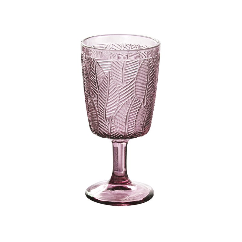 Copas de vino talladas con hojas de 350ml, copas de vino tinto talladas, para zumos, bodas, fiestas, flautas de champán, cáliz para Bar, restaurante y hogar: pink
