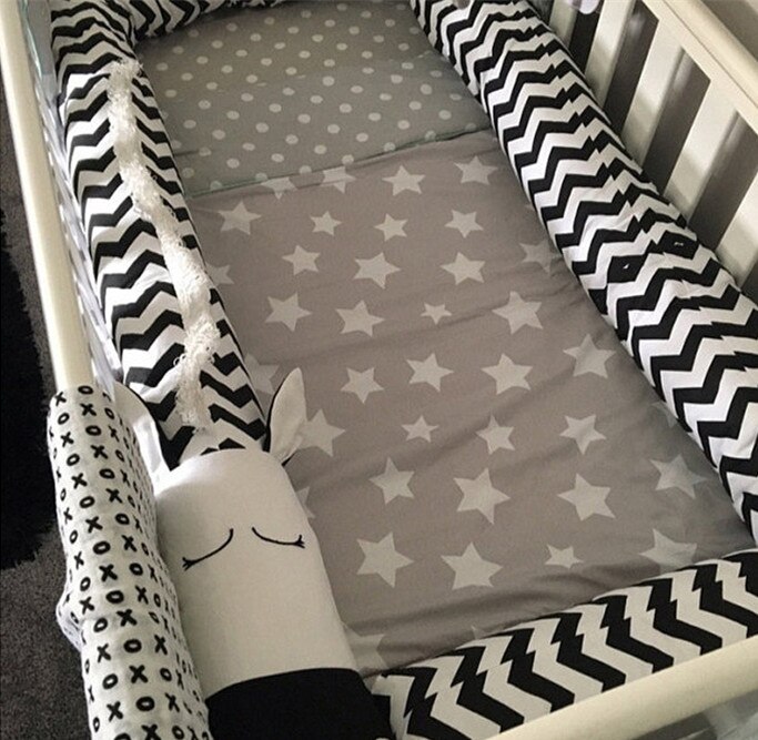 200 centimetri zebra Cilindrico Traspirante Presepe Protezione Utile bambino Paraurti Cuscino Decorazione Della stanza