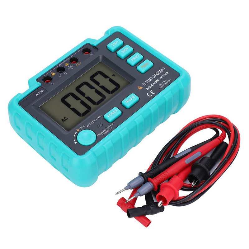 VC60B + 0.1M-2000M 250/500/1000V Digitale Isolatieweerstandstester Multifunctionele Tramegger Meter
