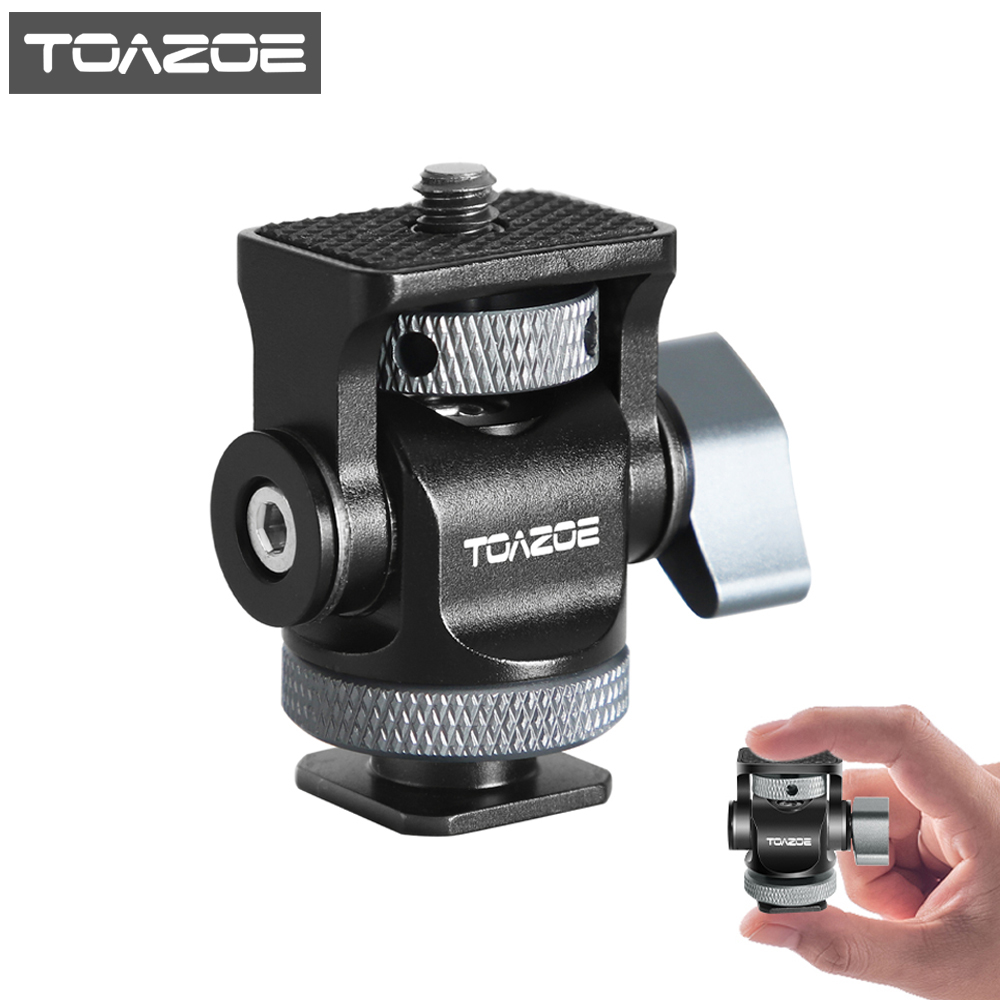 TOAZOE DSLR Camera Clamp Obrotowy i regulowany uchwyt monitora z podstawą Cold Shoe do lampy błyskowej monitora DIY Attachment