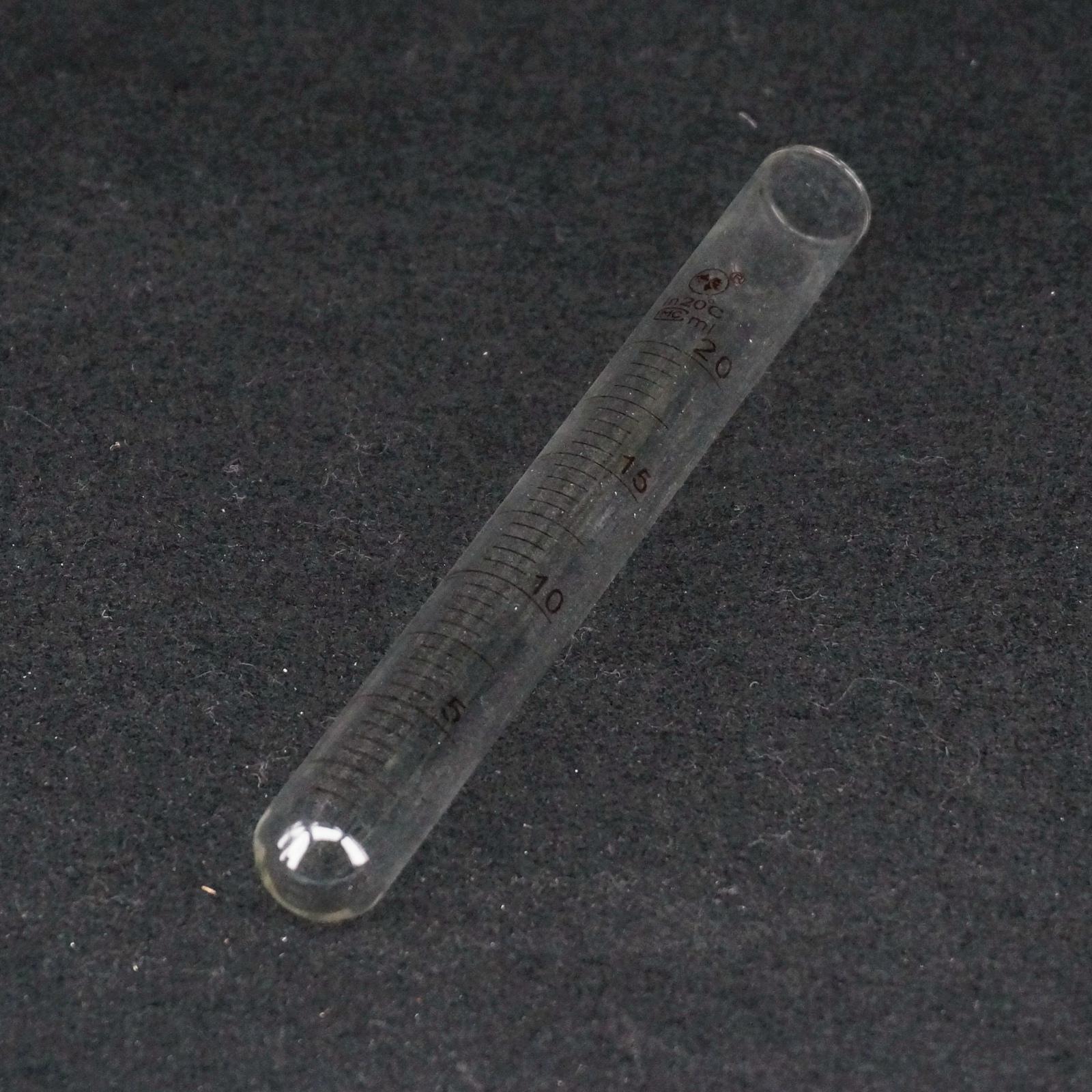 LOT 5 échelle ligne 20ml verre Tube à essai fond rond pour laboratoire de chimie