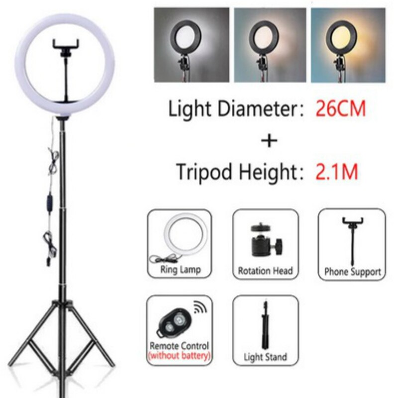 LED Selfie Ring Light Dimmable LED Ring Lamp Photo Video Camera Phone Light ringlight For Live Fill Light