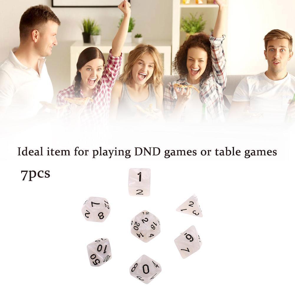 7Pcs 6 Sided Noctilucent Dice Night Light Cubes Round Corner Dice Fun Bar KTV Entertainment Luminous Game Dices