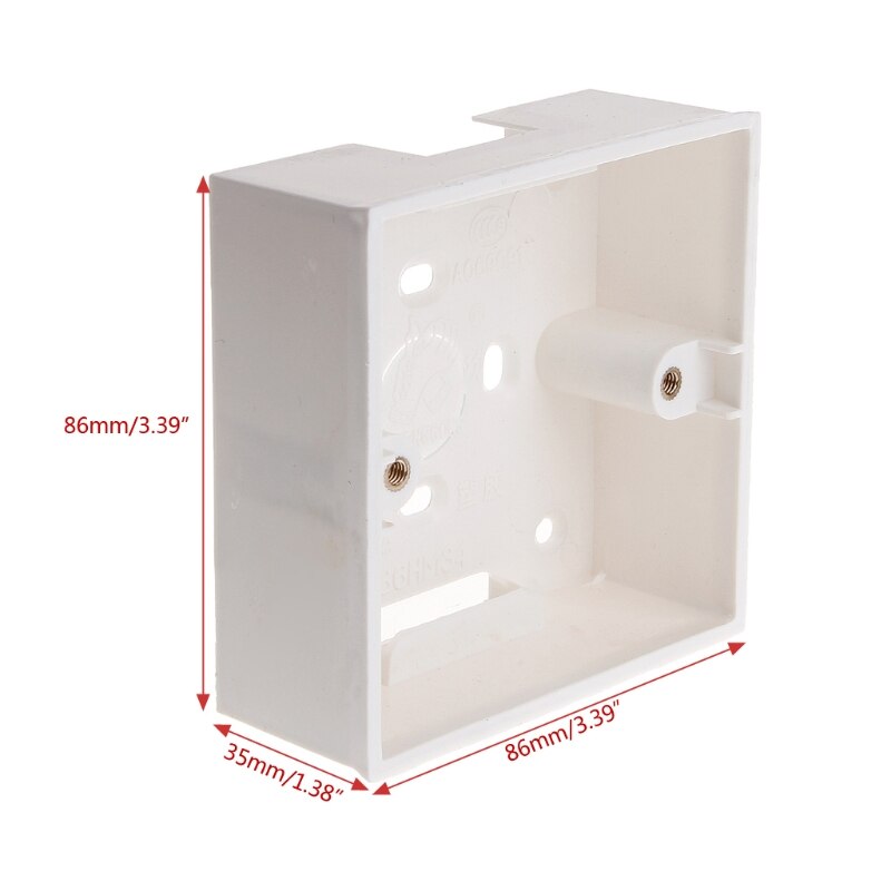 86X86 PVC Junction Box Wall Mount Cassette For Switch Socket Base N0HB