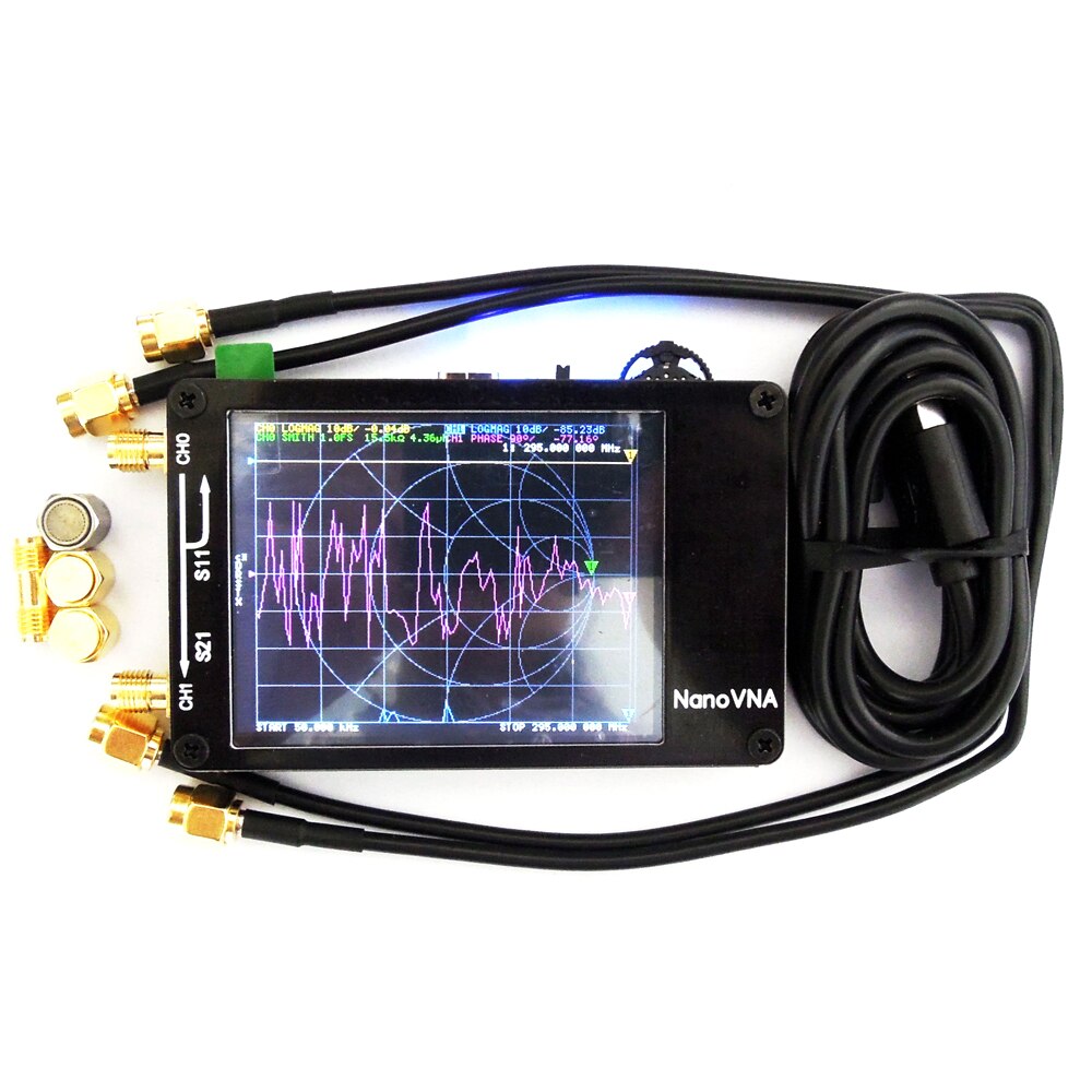 Handheld Vector Network Analyzer Antenna Analyzer 50KHz-900MHz Digital Touching Screen Shortwave MF HF VHF UHF Standing Wave