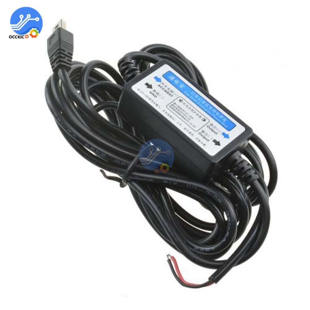 Mini Usb Car Charger Kabel Voor Auto Auto Dash Cam Camcorder Voertuig Dvr Dc 12 V Naar 5 V hardware Draad Lading: 2