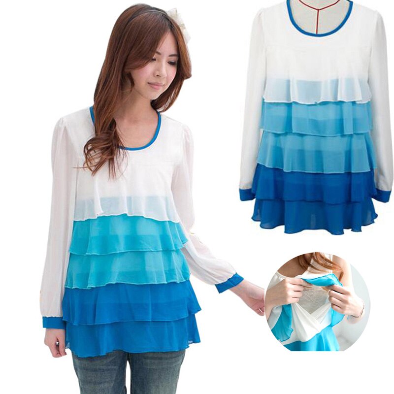 Maternity Clothes Chiffon Maternity Tops Nursing Top For Pregnant Women Breastfeeding Pregnant Clothing