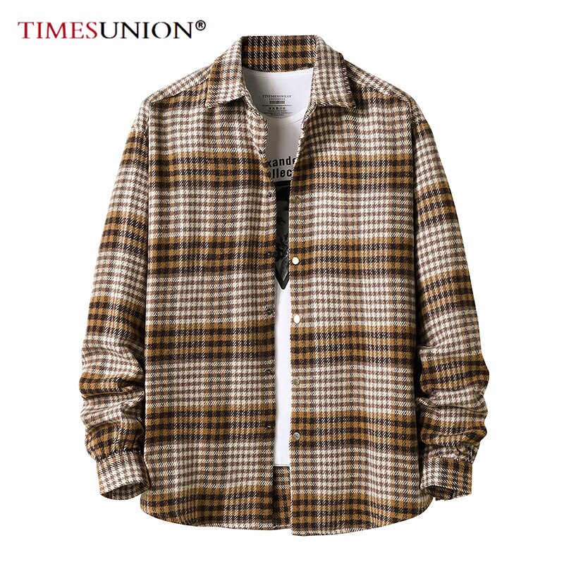 Casual overhemd jassen dikke winter geometrisch patroon lange mouwen flanellen overhemd hiphop streetwear harajuku overhemd europese maat