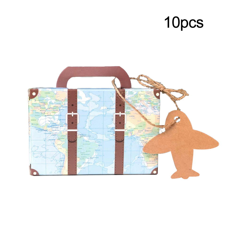 1 Juego de globos con mapa de viaje mundial, maleta, caja de dulces, pancartas de papel para mapa de viaje para niño, decoraciones para de cumpleaños con temática de avión: Verde militar