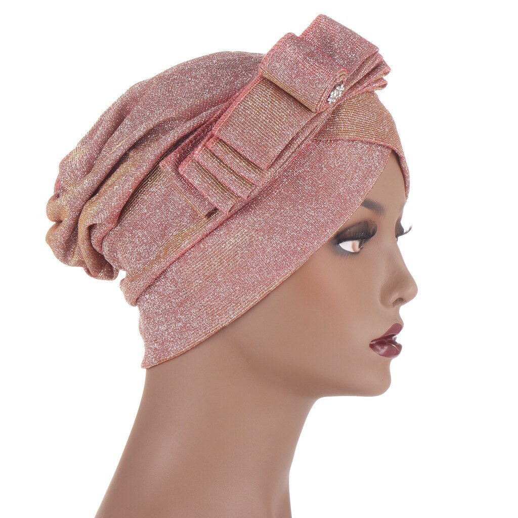 Turban à nœud papillon, casquette Hijab, musulman, prêt à porter, couvre-chef islamique, chimio, chapeau africain, été,