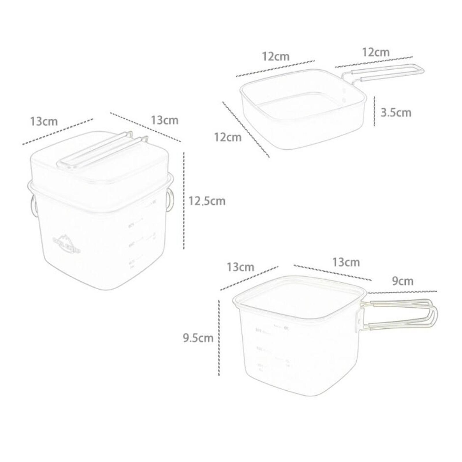 Juego de utensilios de cocina para acampar, Picnic con asas plegables, barbacoa práctica, mochilero versátil, senderismo, ollas ligeras para cocinar al aire libre