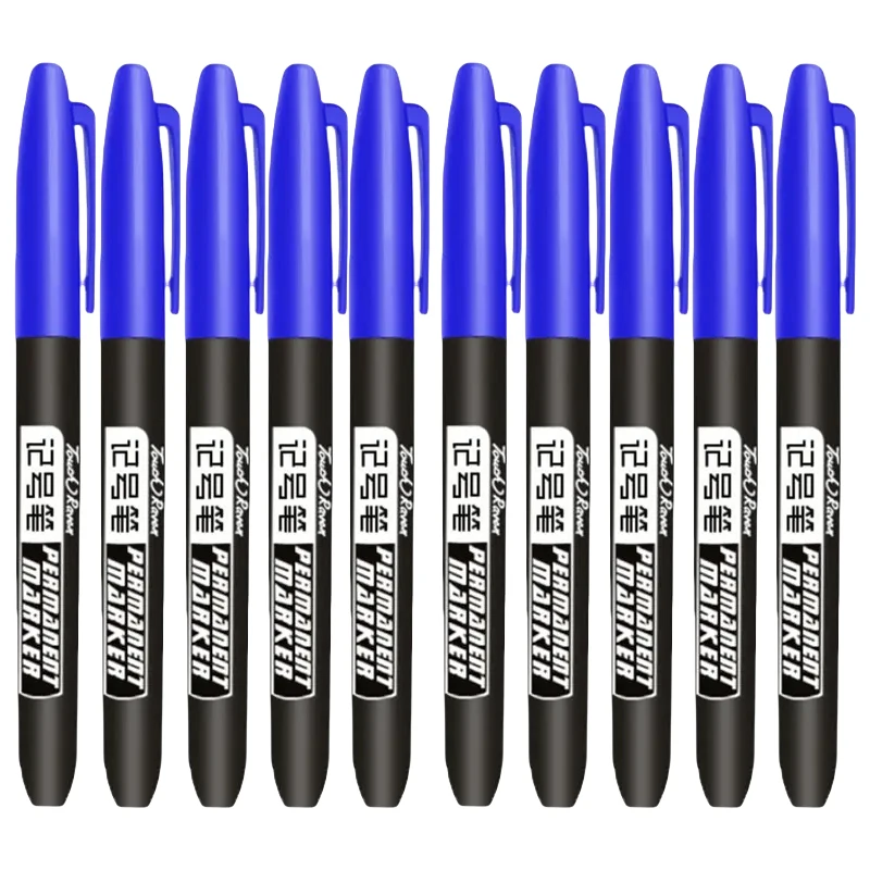 1,5 mm permanenter Farbmarkierungsstift, Zeichenmarker, auf Ölbasis, wasserfest, schwarze Tinte, Skizzenstifte, Schreibwaren, Kunst, Schulbedarf: Orange