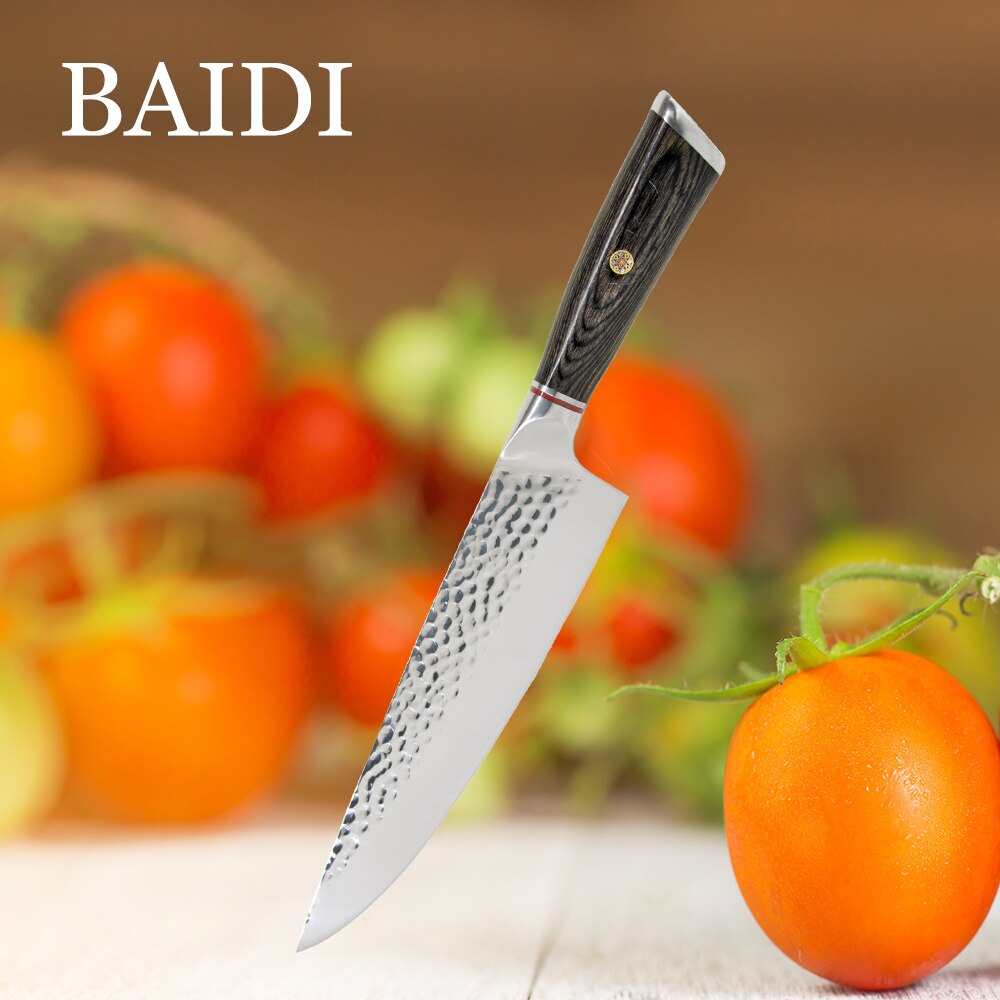 Stainless Steel Kitchen Knives Set Forged Kitchen Knife Japanese Chef knife set Slicer Nakiri Paring Knife Meat Cleaver Knife: 8 inch Chef knife