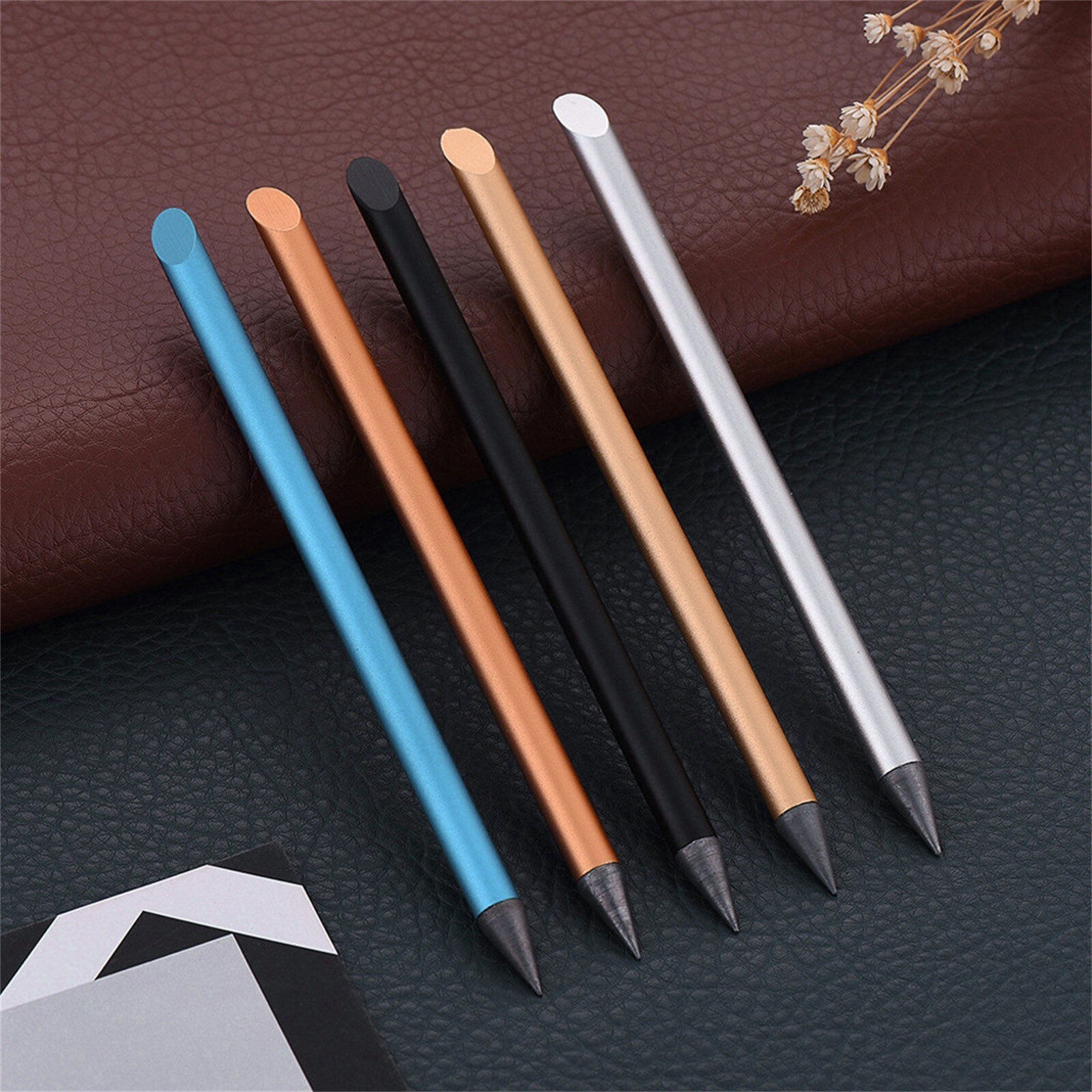 Office Everlasting Pencil Eternal Metal Pen Inkless Pen Office Painting Clear And Durable Gadgets Student Supplies #T1P
