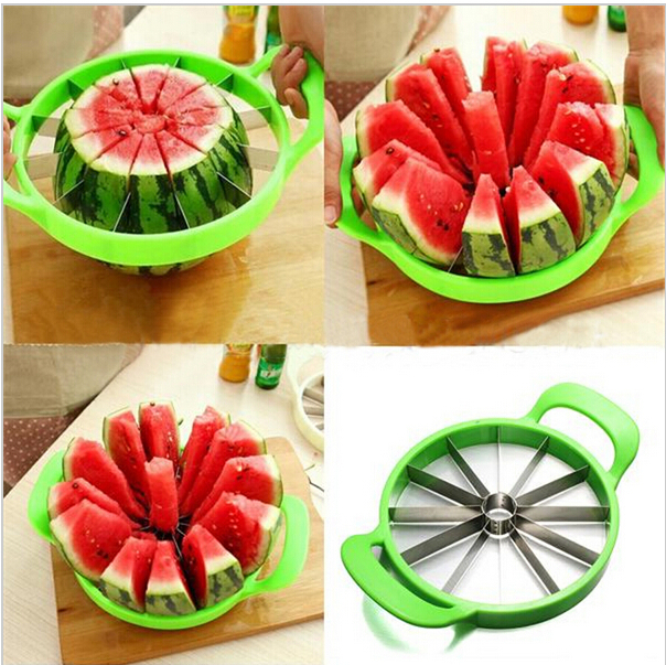 Cortador de sandía (diámetro interior de 211 cm), utensilios de cocina prácticos para cortar fruta, rebanador de fruta de sandía, cortador de cocina (055)