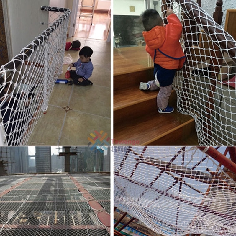 Red de Seguridad de nailon para construcción de 5cm, protección contra caídas para niños, Sena, casa, balcón, mascota, perro, gato, defensa, barandilla, cerca de escaleras