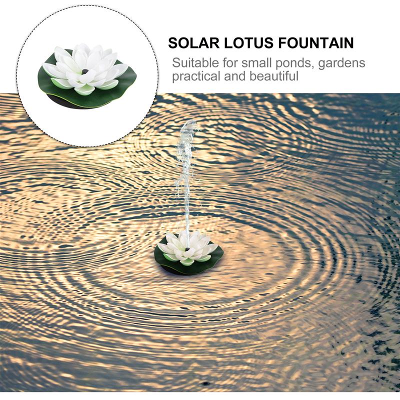 1Pc Garden Pool Pond Fountain Solar Fountain Outdoor Solar Fountain (White)