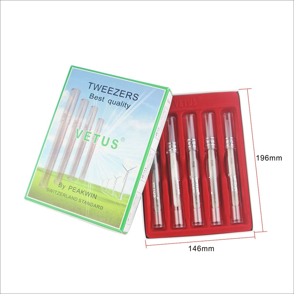 SUNSHINE precisión, pinzas de acero inoxidable VETUS 5SA-JP 7SA-JP, SS-JP, herramientas de reparación de ordenadores para teléfono móvil
