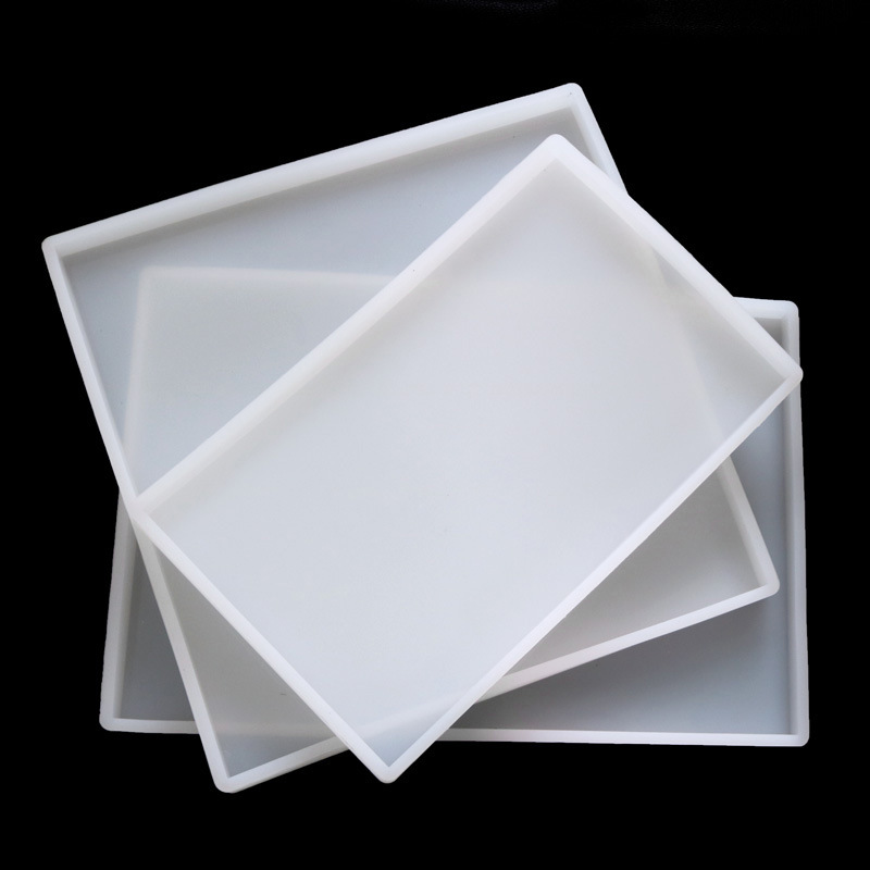 Moule carré rectangulaire épais de grande taille, moulage en résine époxy pour plateau de fabrication de bricolage, 1 pièce
