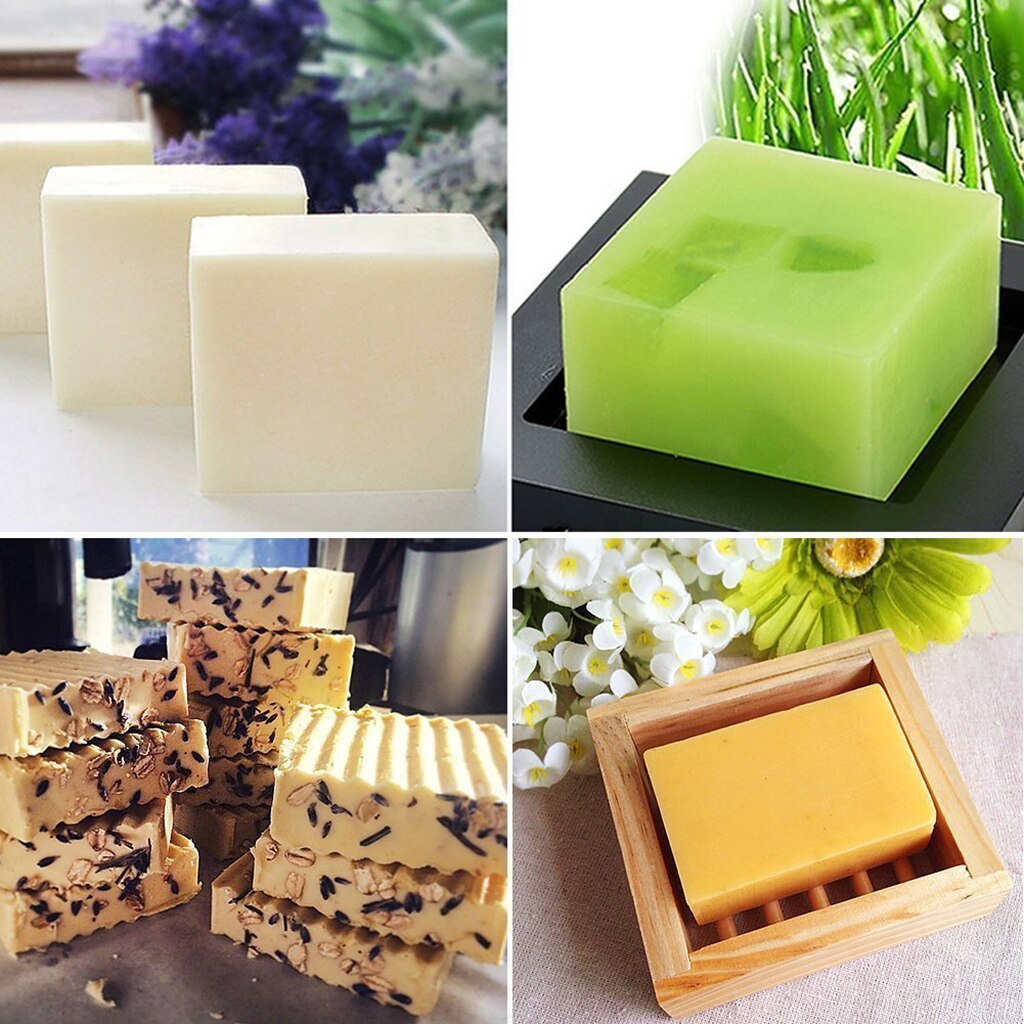 Rectangle Silicone Soap Mold with Wood Box + Straight Cutter + Wavy Cutter Soap Maker Loaf Potato Cutting Tools