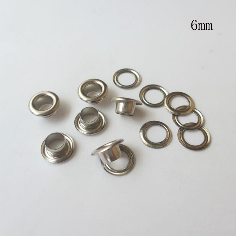 500 Pieces/Batch Copper 4.5/5/6/8/10 Mm Diameter Eyelet Rivet Canvas Button Silver Metal Round Diy Leather Craft Bag Button