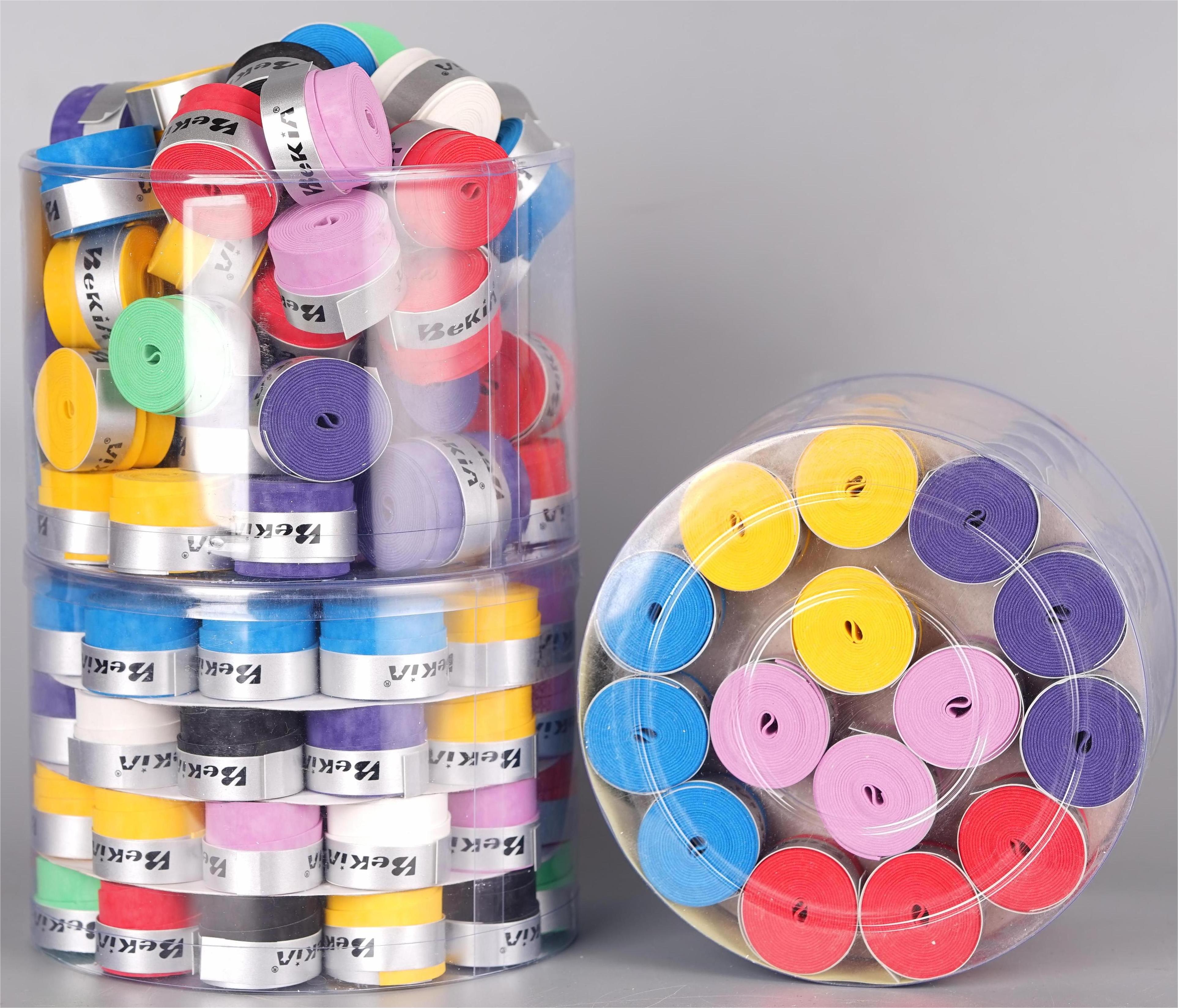 60 kpl/pakkaus kuiva tennismailan kahva liukumaton hikeä imevä suojus tapit sulkapallokahvat mailan tärinäsuoja hikinauha