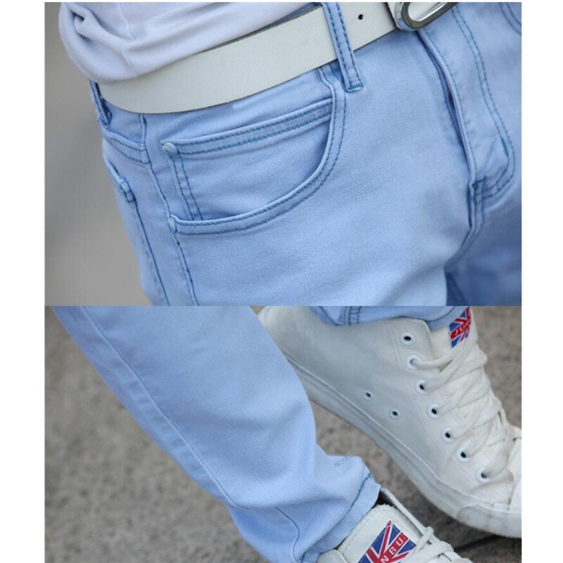 petit stretch bleu clair coton hommes jean 28 29 30 31 32 33 34 36 bleu ciel jean hommes pantalon mince doux et confortable