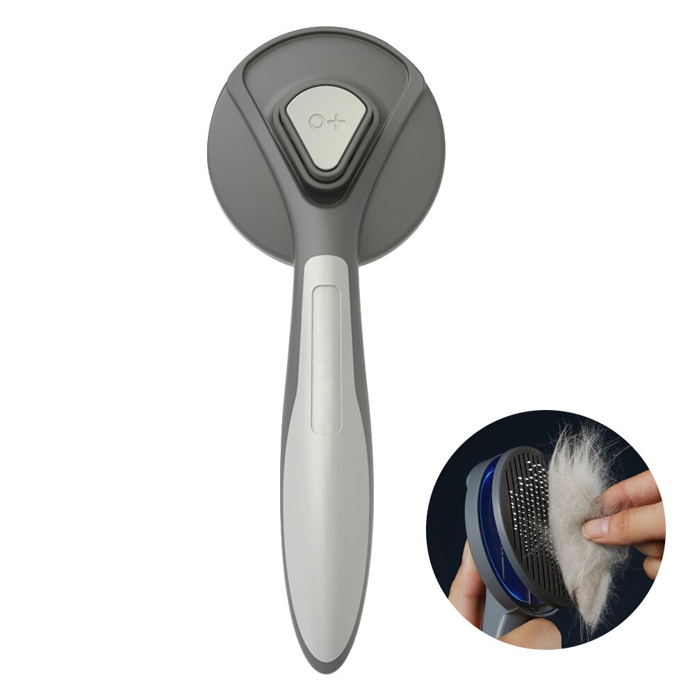 Brosse nettoyante et Peigne Autonettoyant pour Chien et Chat, Produits de Toilettage et de Beauté: gray
