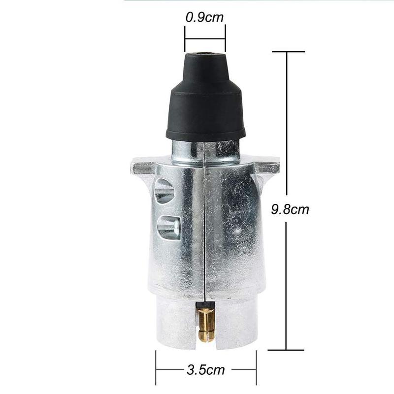 European style car 7-hole plug trailer adapter converter truck interface motorhome power cord socket waterproof connector