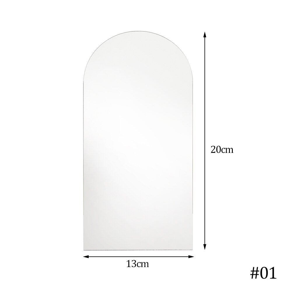 Acrylic Mirror Ins Photo Props Reflection Board Reflector Photography Props Shooting Background Home Ornaments Posing Props: 2MM-Arched