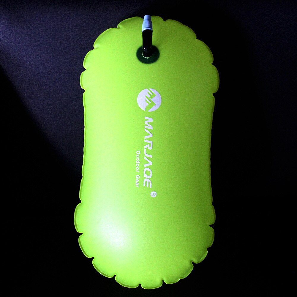 Nuoto bolla per nuotatori in acque libere triatleti, essere luminoso/visto/più sicuro durante il nuoto galleggiante di sicurezza e boa di nuoto a secco: verde