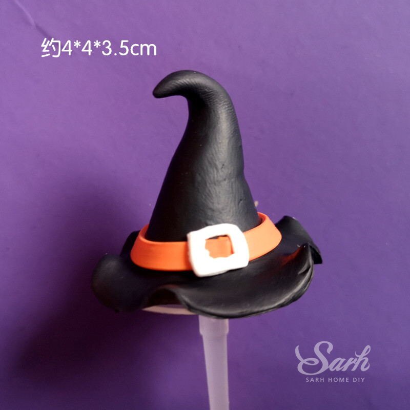 Akryyli onnellinen halloween savi lepakko haamu kurpitsa kakku päällystys temppu tai herkku juhlatarvikkeet jälkiruoan koristelu: 1pc jr169e