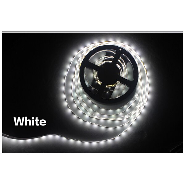 RGB strip Led Light Strips RGB Led Tape/Lint SMD3528 Led Strips Bar 12V strip No-Waterdicht 5 M/roll Led Kerstverlichting: WHITE  no  waterproo