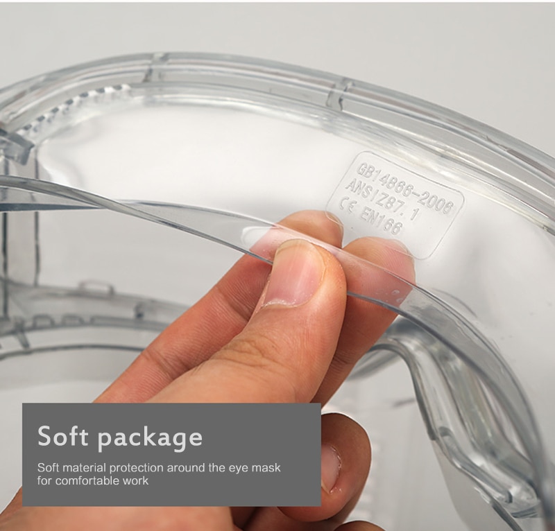 1Pc Klar Schutz Schutzbrille Anti-Spritzen Gesicht Schutz Arbeit Sicherheit Abnehmbarer Brille