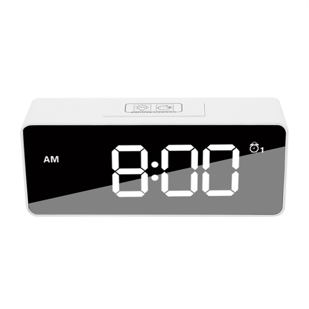USB LED Alarm Clock Digital Music Snooze Table Clock Alarm Clock Night Light Backlight Display Home Decoration Clock