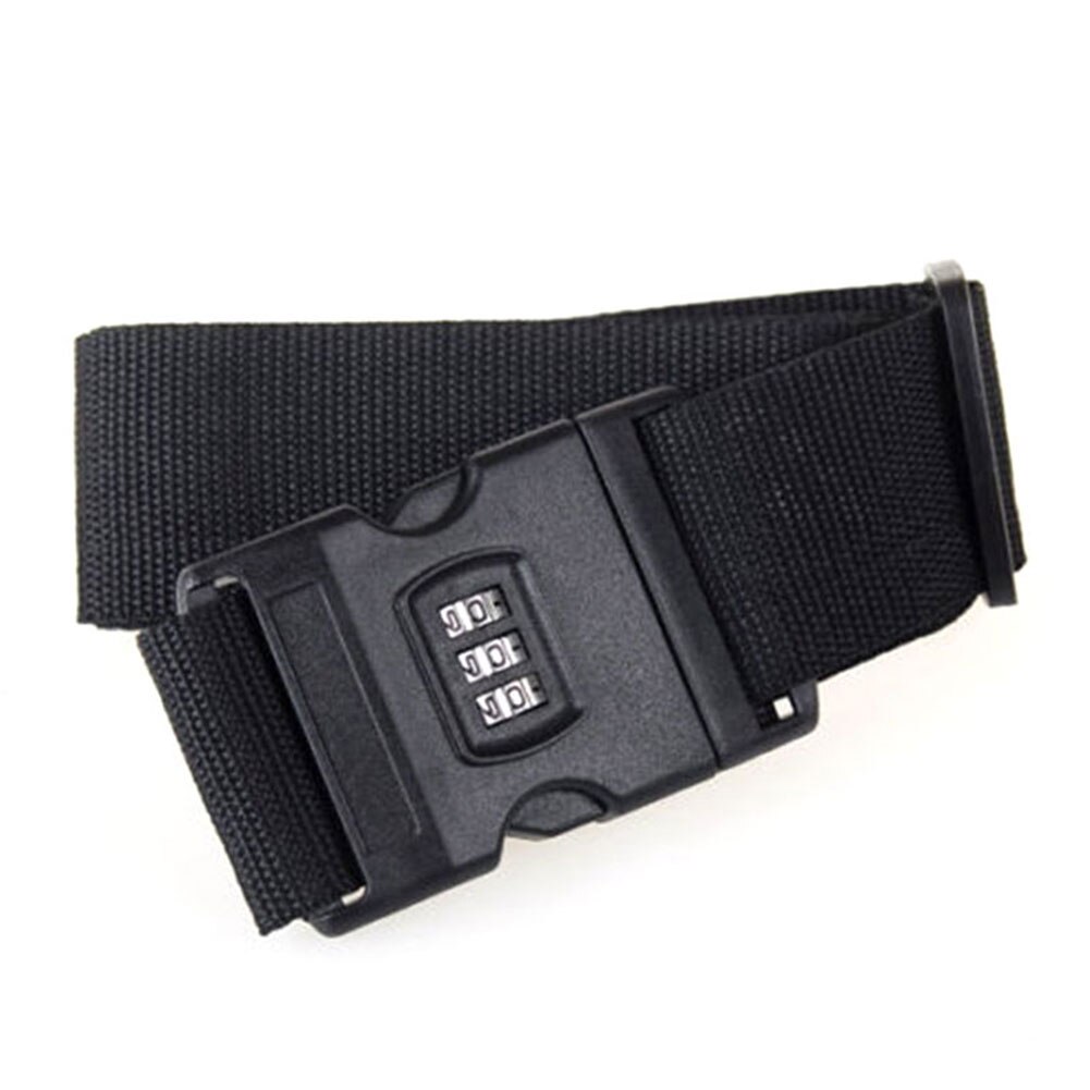 Einstellbar Nylon Sicherheit Gürtel Gepäck Strap Kreuz Gürtel Verpackung Reise Koffer 3 Ziffern Passwort Lock Schnalle Gepäck Gürtel: Default Title