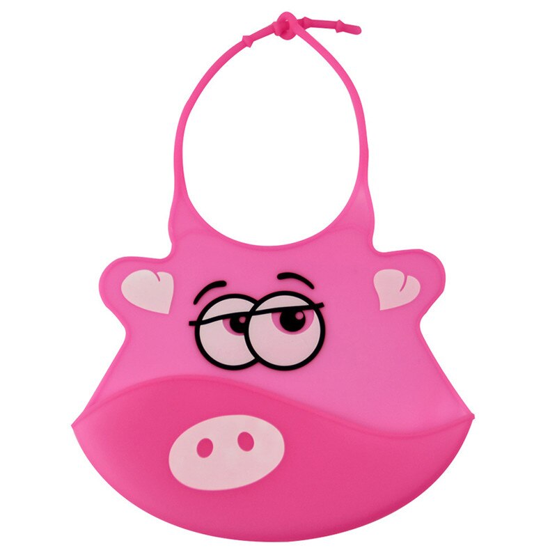 baby organisk silikon søt smekke baby spedbarn slabber baby smekke myk silikon smekke vanntett spytt dryppende bavoir: Rosa